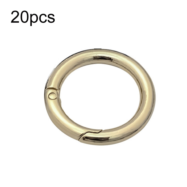20 Pack Zinc Alloy Spring Ring Metal Open Bag Clips for Keychain Crafting