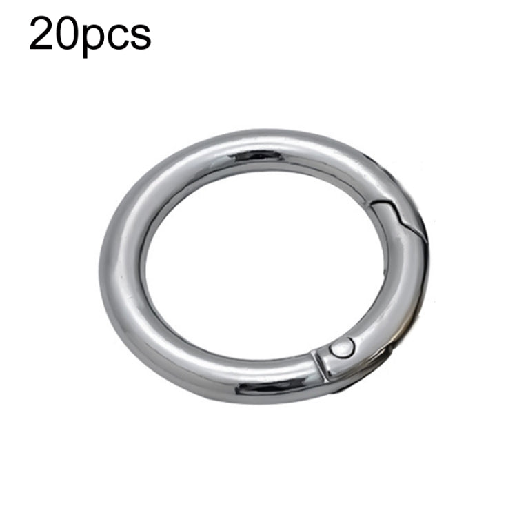 20 Pack Zinc Alloy Spring Ring Metal Open Bag Clips for Keychain Crafting