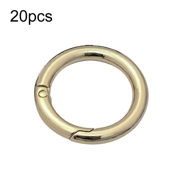 20 Pack Zinc Alloy Spring Ring Metal Open Bag Clips for Keychain Crafting