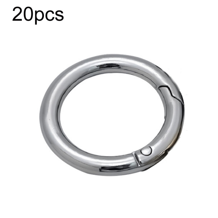 20 Pack Zinc Alloy Spring Ring Metal Open Bag Clips for Keychain Crafting