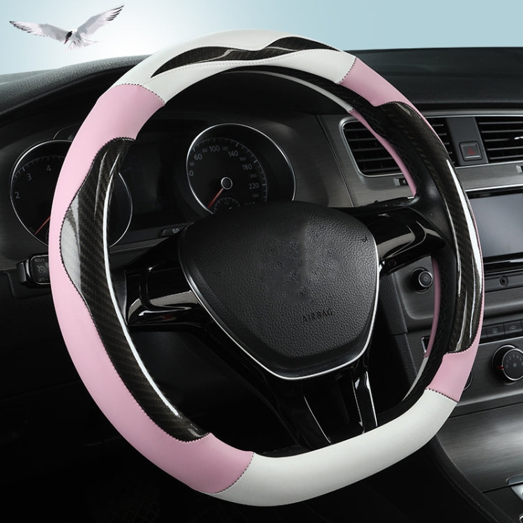 Carbon Fiber Leather Four Season Universal D Type Steering Wheel Cover, Carbon Fiber Leather Star Blue, Carbon Fiber Leather Orange, Carbon Fiber Leather Black, Carbon Fiber Leather Pink, Carbon Fiber Leather Red