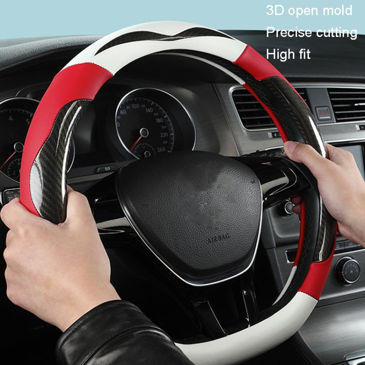 Carbon Fiber Leather Four Season Universal D Type Steering Wheel Cover, Carbon Fiber Leather Star Blue, Carbon Fiber Leather Orange, Carbon Fiber Leather Black, Carbon Fiber Leather Pink, Carbon Fiber Leather Red