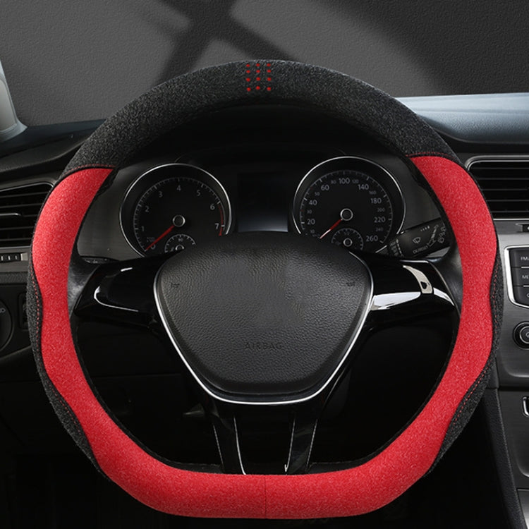 Luxurious Fur D-Type Steering Wheel Cover for All Seasons
