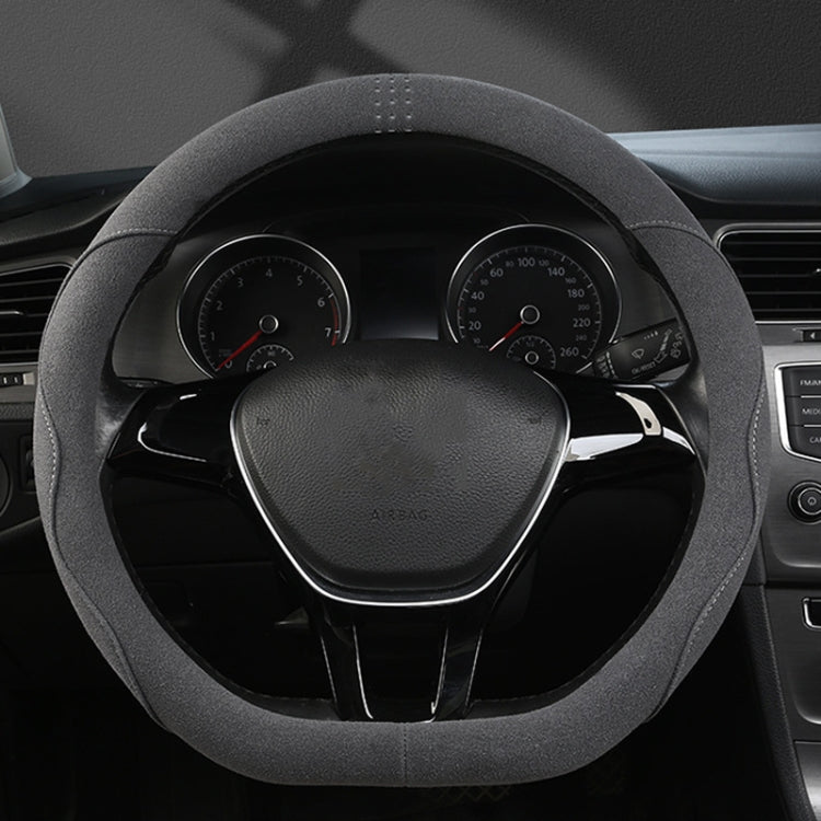 Luxurious Fur D-Type Steering Wheel Cover for All Seasons