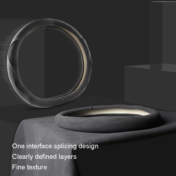 Luxurious Fur D-Type Steering Wheel Cover for All Seasons