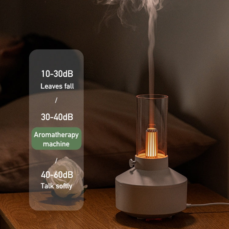 DQ708 Simulation Candle Light Aroma Diffuser USB Air Humidifier with Night Light