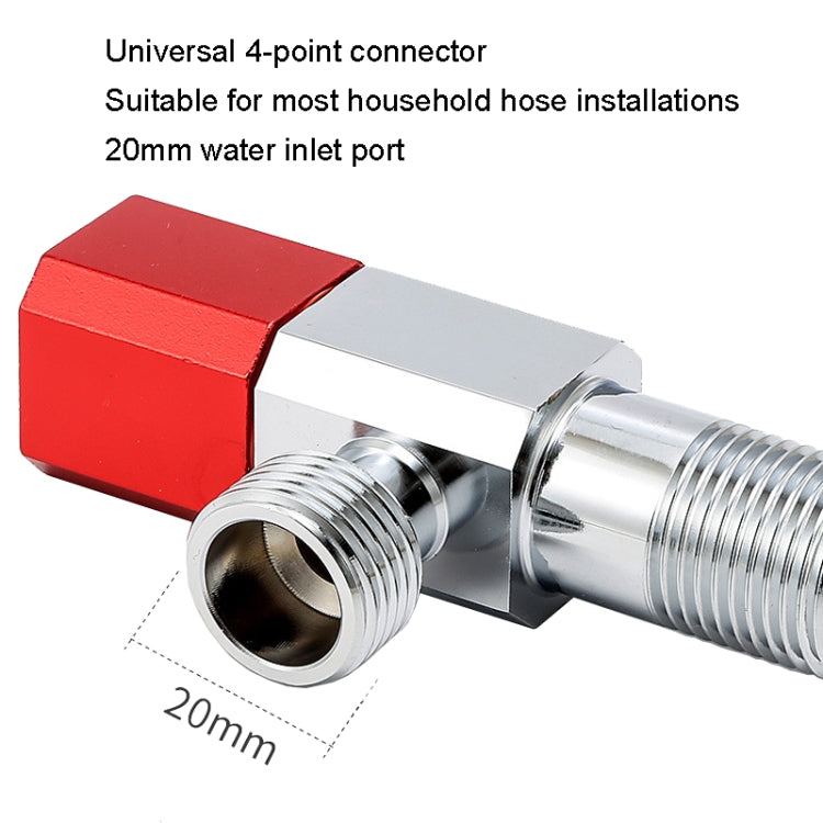 Hot and Cold Water Pipe Faucet 4 Points Water Stop Switch Valve