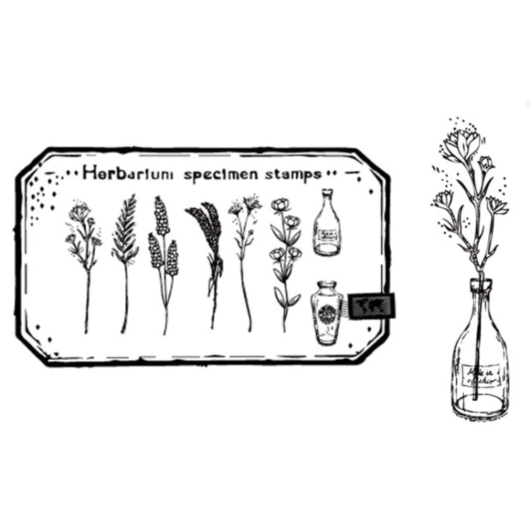 Retro Lotus Combination Set Seal Plant Vase Seal Handbook Decoration Tool