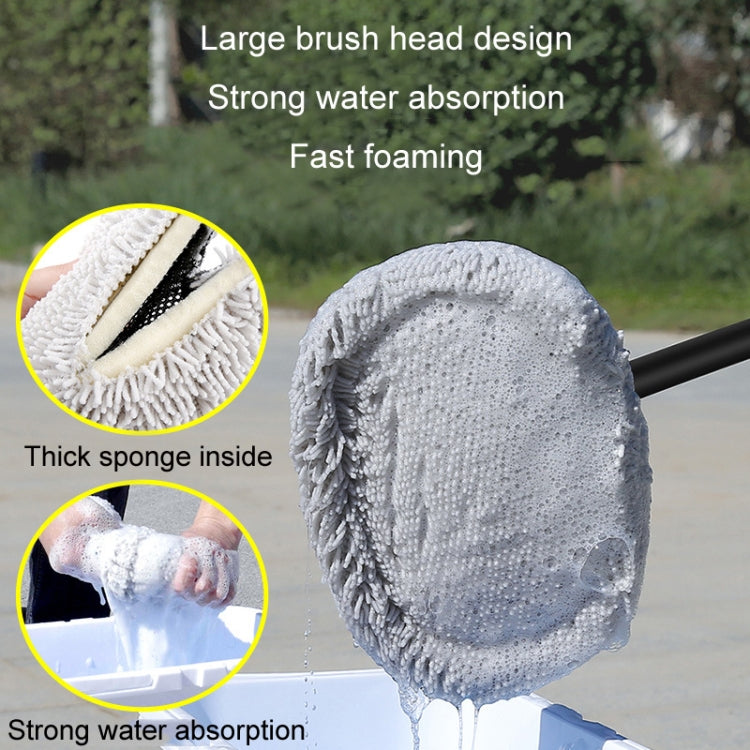 Soft Hair Curved Rod Car Wash Long Handle Telescopic Mop