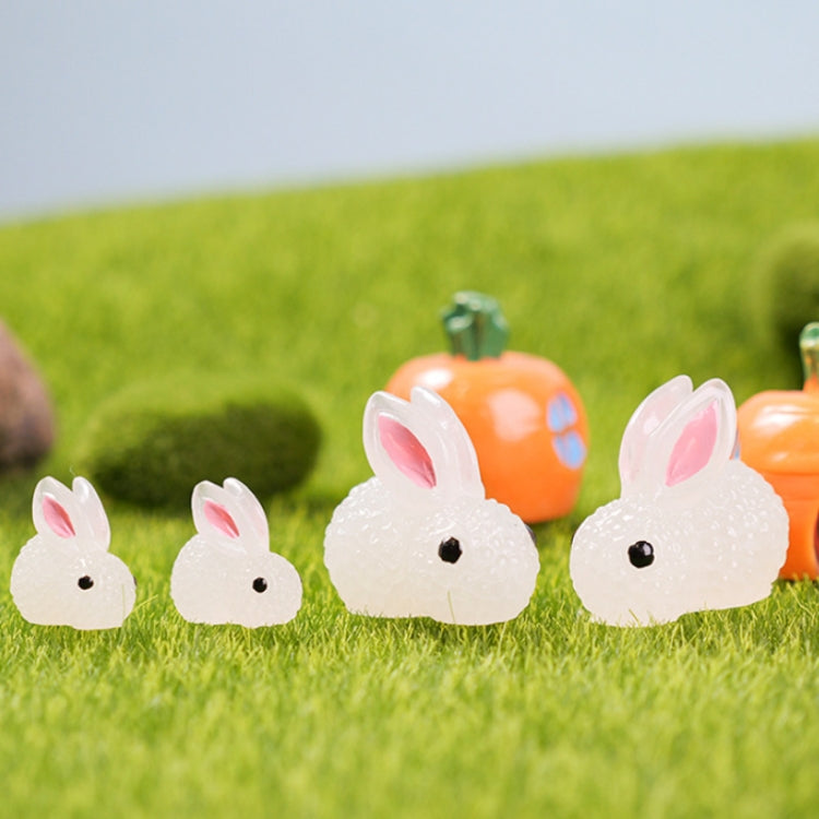 20-Piece Luminous Rabbit Car Charms for Enchanting Interior Decor