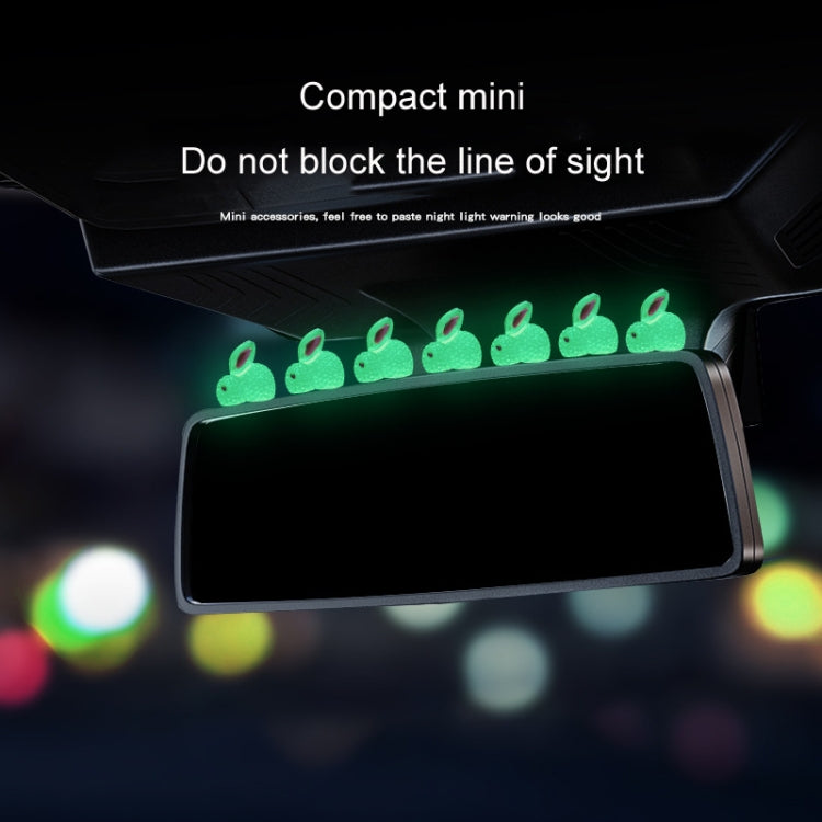 20-Piece Luminous Rabbit Car Charms for Enchanting Interior Decor
