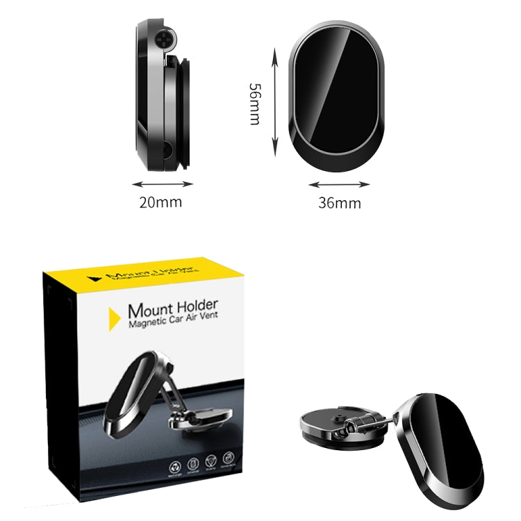 Compact Magnetic Phone Navigation Stand with 360-Degree Rotation