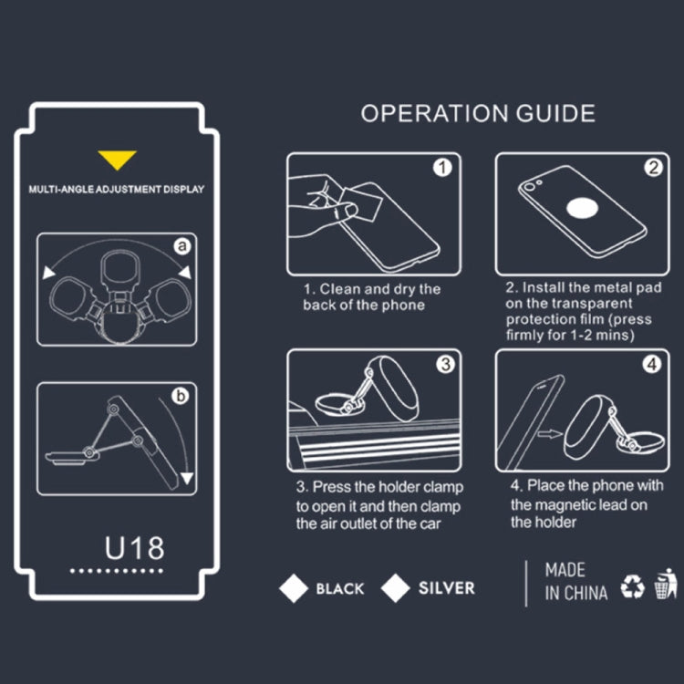 Compact Magnetic Phone Navigation Stand with 360-Degree Rotation