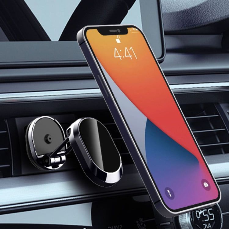 Compact Magnetic Phone Navigation Stand with 360-Degree Rotation