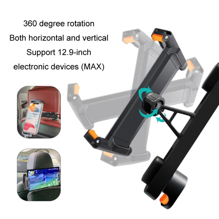 Backseat Mobile Device Holder with Swivel Function
