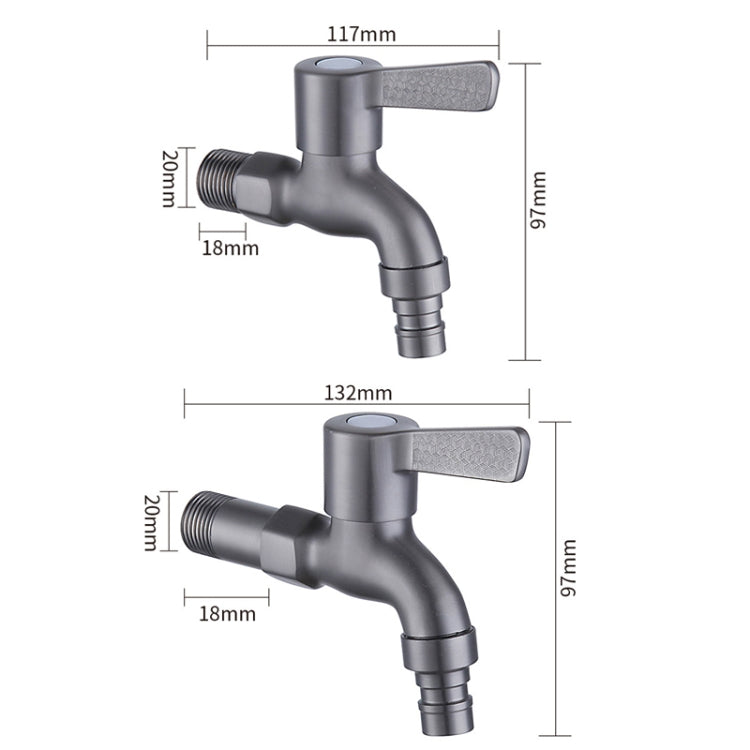 Bathroom Toilet Stainless Steel Bib Tap Wall Mounted Washing Machine Water Tap ,Spec: