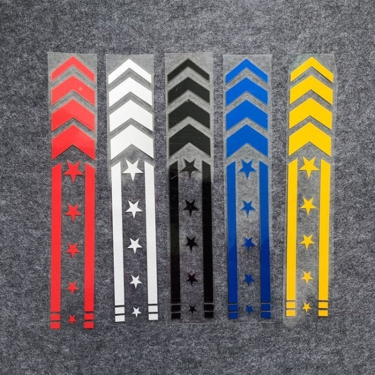 10pcs Motorcycle Car Fender Reflective Sticker Modified Decorative Waterproof Sticker, Arrow Star (Red), Arrow Star (Colorful Laser), Arrow Star(Black), Arrow Star(White), Arrow Star(Blue), Arrow Star(Yellow)