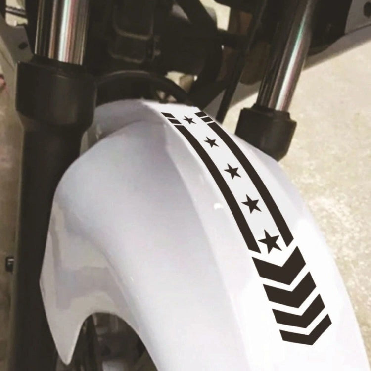 10pcs Motorcycle Car Fender Reflective Sticker Modified Decorative Waterproof Sticker, Arrow Star (Red), Arrow Star (Colorful Laser), Arrow Star(Black), Arrow Star(White), Arrow Star(Blue), Arrow Star(Yellow)
