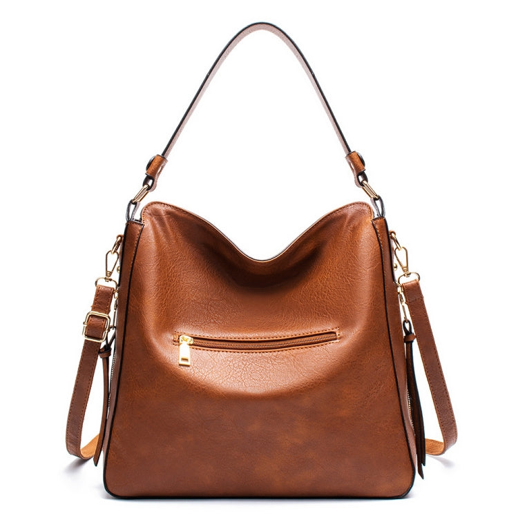 7871 Large Capacity Adjustable Leather Tote Bag Multi-compartment Shoulder Bag