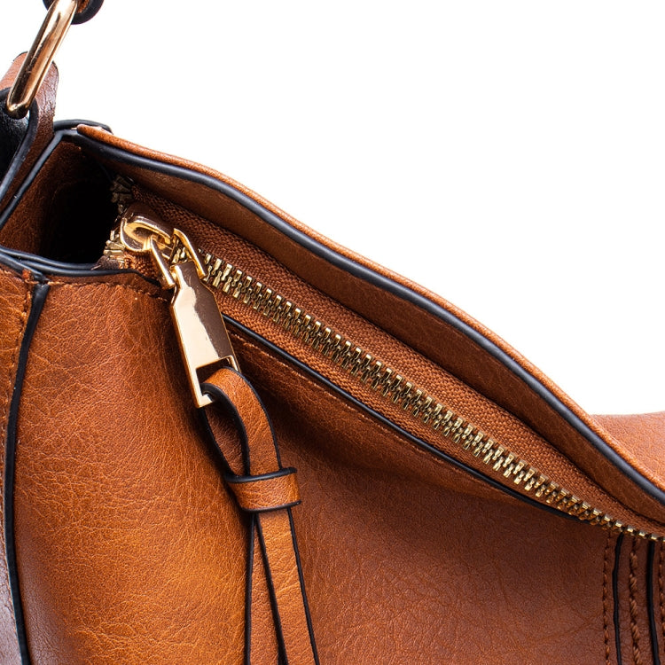 7871 Large Capacity Adjustable Leather Tote Bag Multi-compartment Shoulder Bag