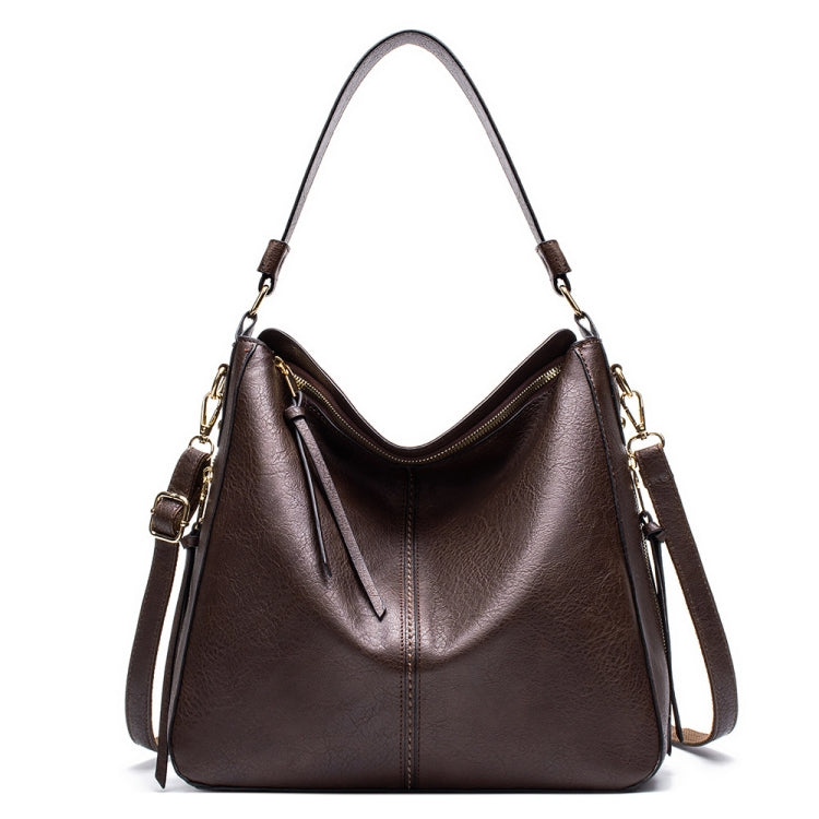 7871 Large Capacity Adjustable Leather Tote Bag Multi-compartment Shoulder Bag