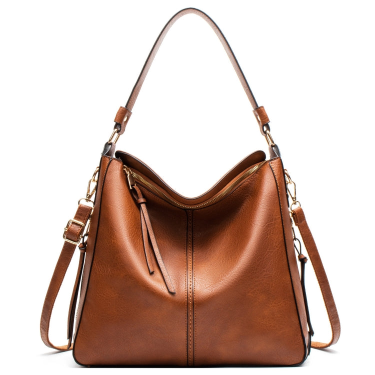 7871 Large Capacity Adjustable Leather Tote Bag Multi-compartment Shoulder Bag