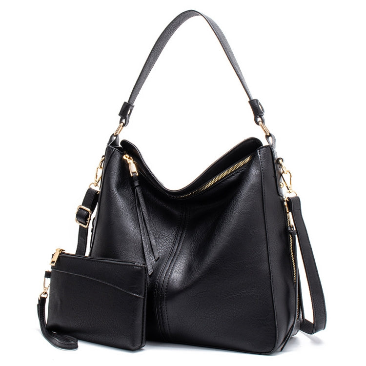 7871 Large Capacity Adjustable Leather Tote Bag Multi-compartment Shoulder Bag