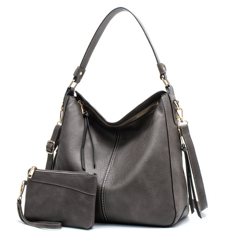 7871 Large Capacity Adjustable Leather Tote Bag Multi-compartment Shoulder Bag