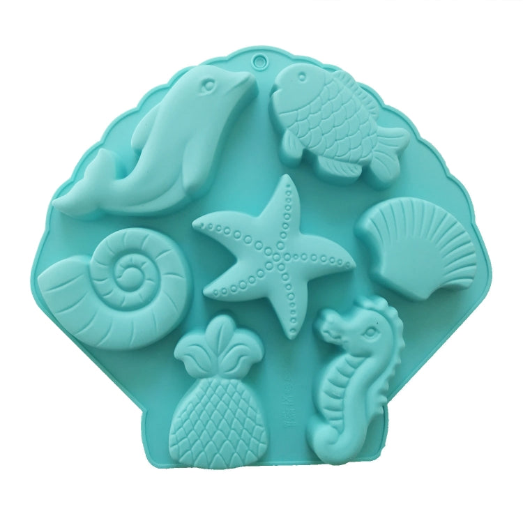 Marine Fish Series Shape Food Grade Silicone Cake Mold Plaster Painting Mold