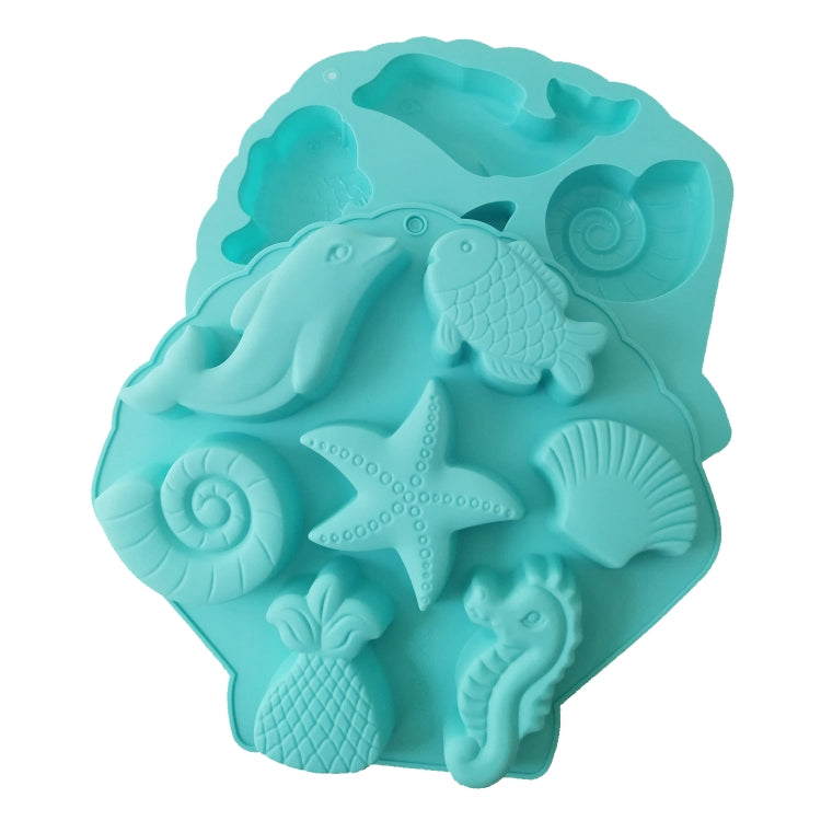 Marine Fish Series Shape Food Grade Silicone Cake Mold Plaster Painting Mold