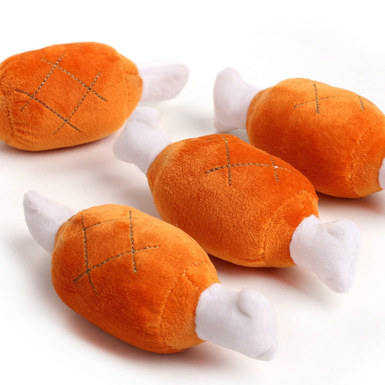 2pcs Bone Chicken Drumstick Plush Toys Sounding Pet Toys