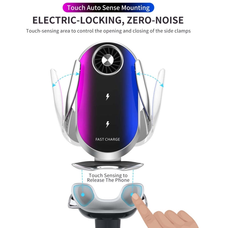 Dual Coil Wireless Car Charger with Cup Holder for iPhone 14/13 & Samsung Z Flip 4 Series