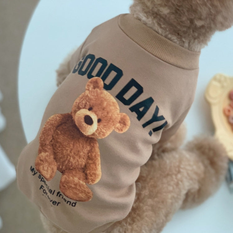 2pcs Cute Warm Pet Fleece Sweater Teddy Bear Cat Clothes