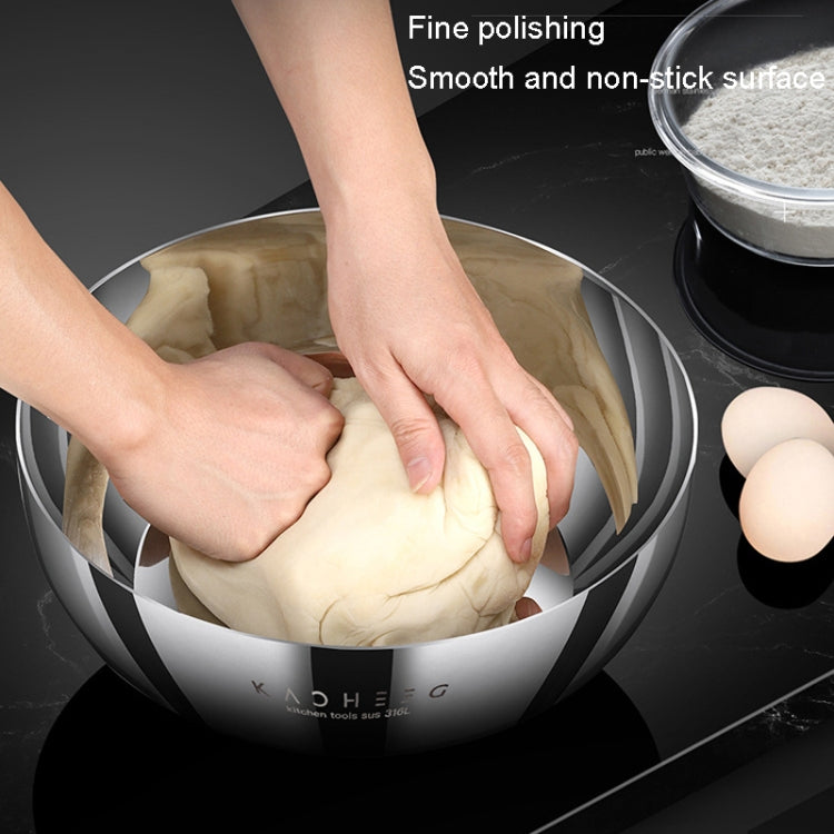 Kacheeg 316 Stainless Steel Basin Food Grade Thickened Kitchen Kneading Basin, Size: