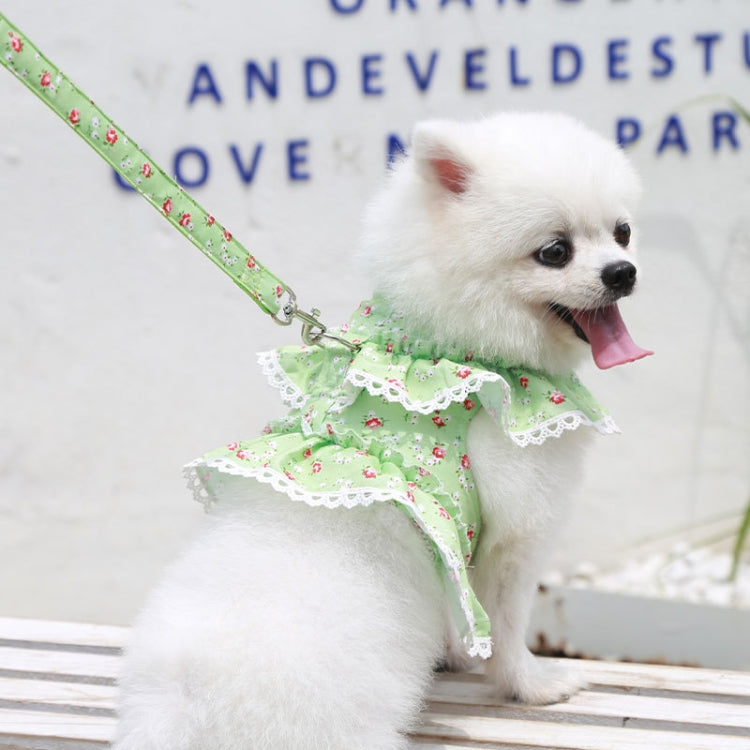Pet Lace Vest Clothes Harness Leash, Size: