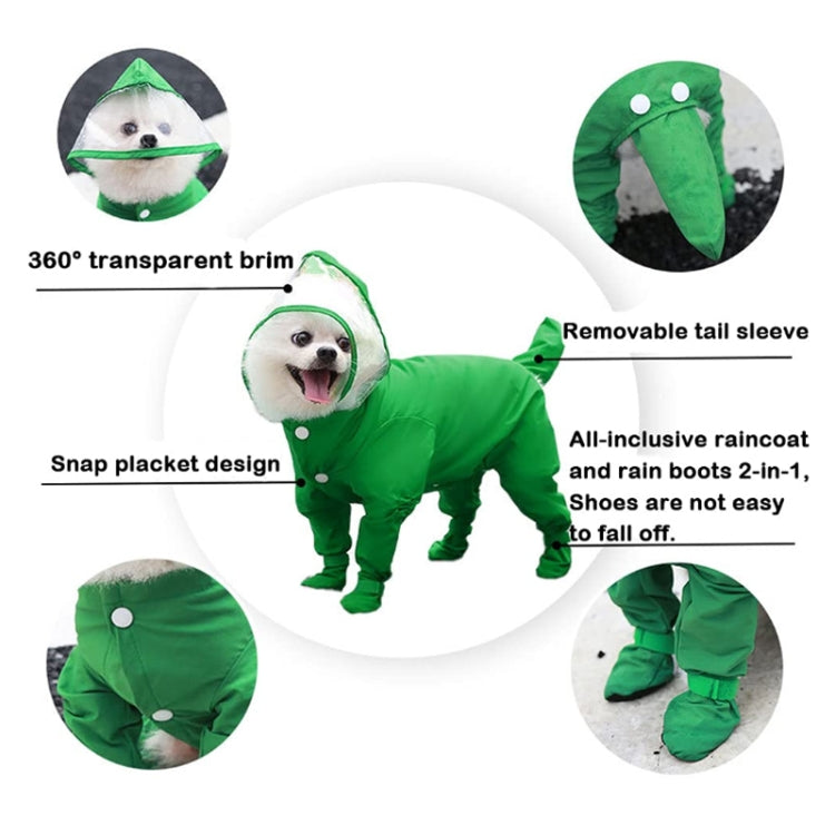 All-inclusive Pet Four-leg One-piece Outdoor Waterproof Raincoat