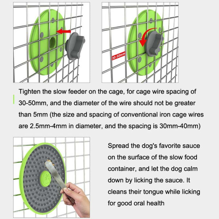 Multi-functional Card Dog Cage Licking Plate Suction Cup Dog Feeder