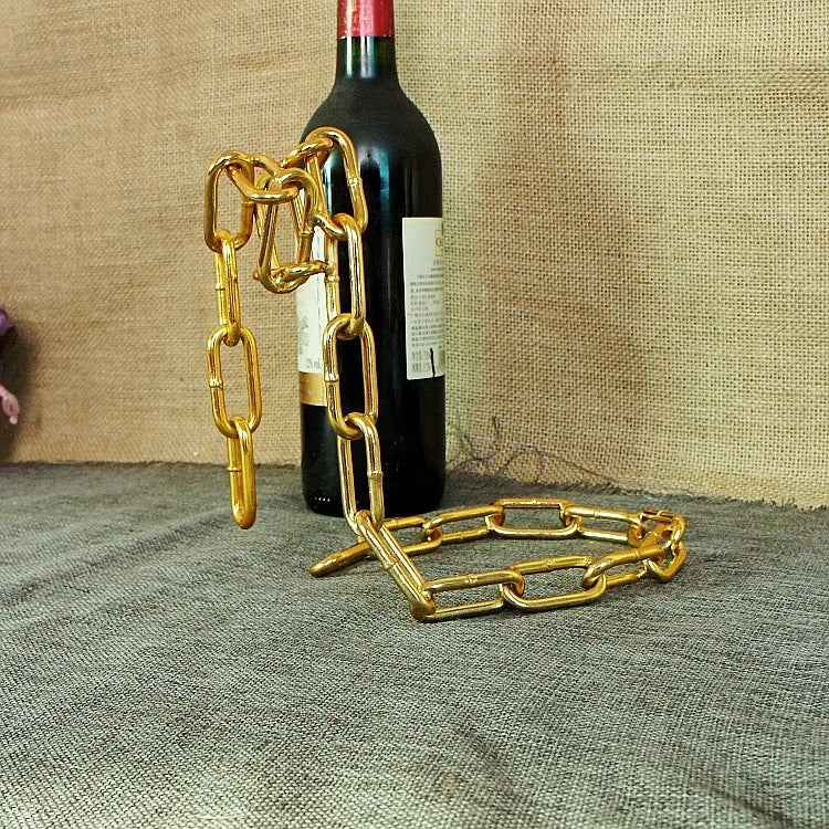 TYJJ-023 Multifunctional Three-dimensional Chain Wine Bottle Rack Household Decorative Ornaments