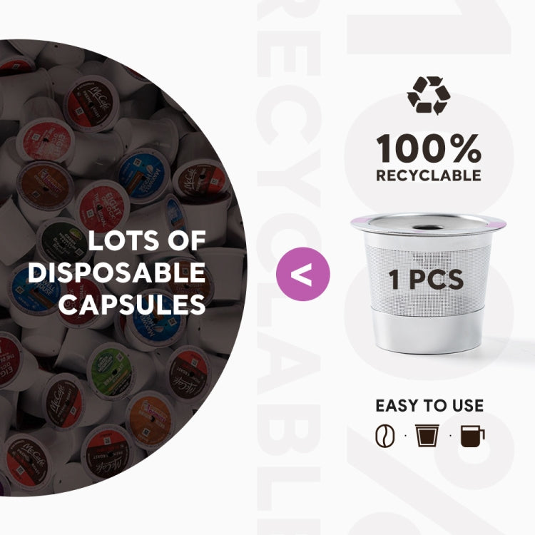 For Keurig Coffee Maker Reusable Filter Cup Stainless Steel Single Hole K Cup