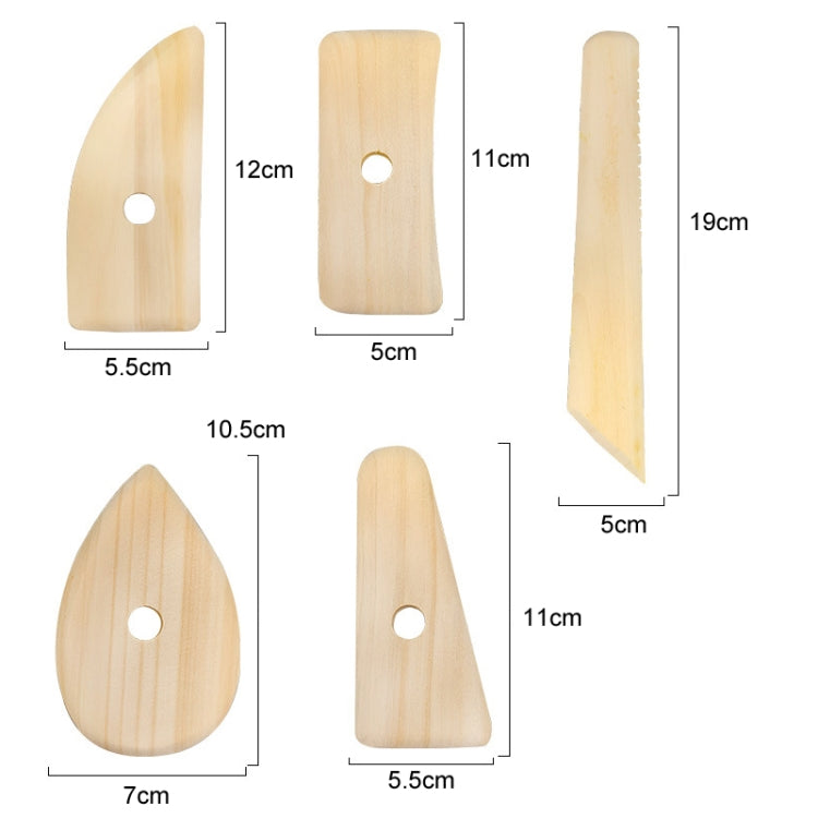 Wooden Skeleton Knife Pottery Scraper Handmade Tools