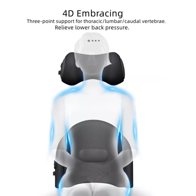 Ergonomic Memory Foam Neck and Lumbar Support Cushion with Massage Function