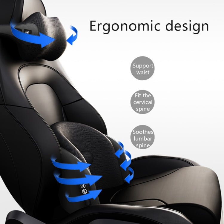 Ergonomic Memory Foam Neck and Lumbar Support Cushion with Massage Function