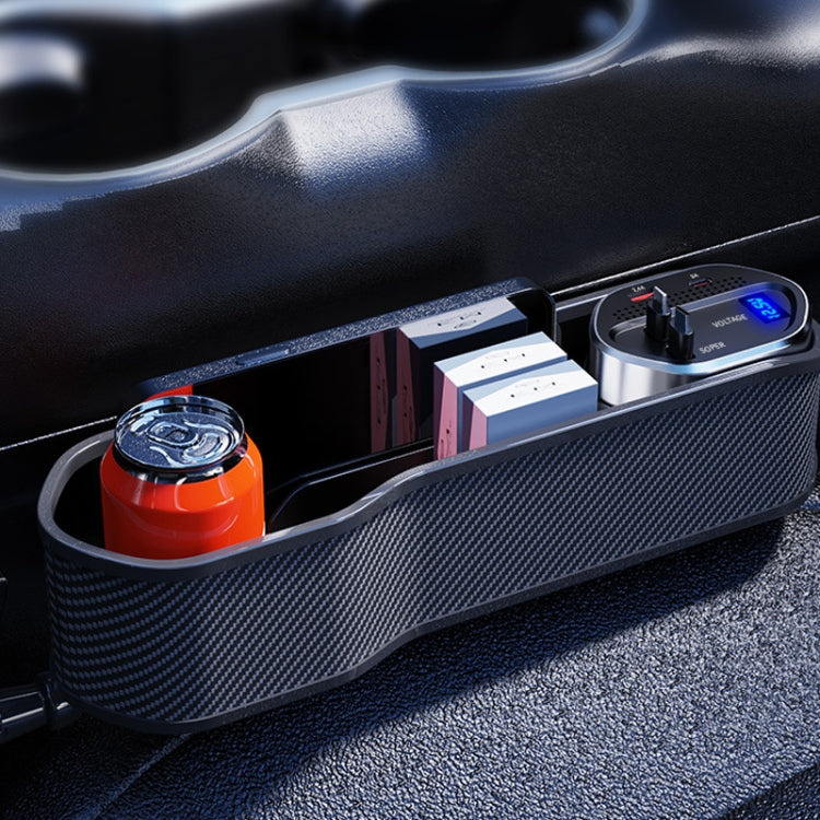 Car Seat Gap Organiser with USB Charger - Versatile Storage Solution for Front Seats
