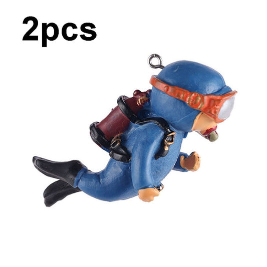 2pcs Fish Tank Diver Aquarium Ornaments Aquascape Decorations