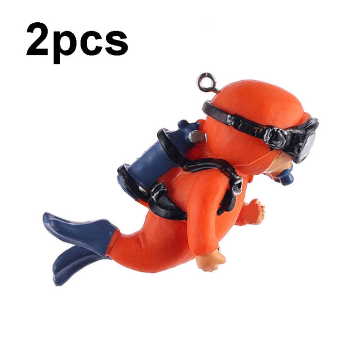 2pcs Fish Tank Diver Aquarium Ornaments Aquascape Decorations