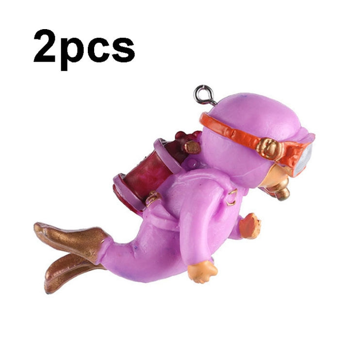 2pcs Fish Tank Diver Aquarium Ornaments Aquascape Decorations