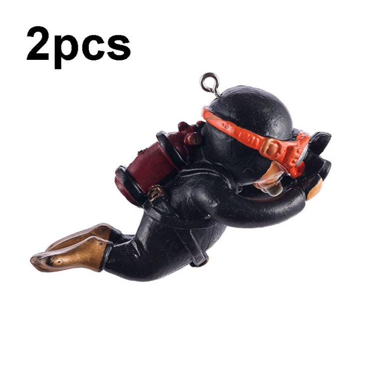 2pcs Fish Tank Diver Aquarium Ornaments Aquascape Decorations