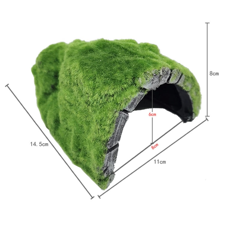 Flocked Caple Box Turtle Hiding Nest Moss Cave Turtle Cave Sunbed