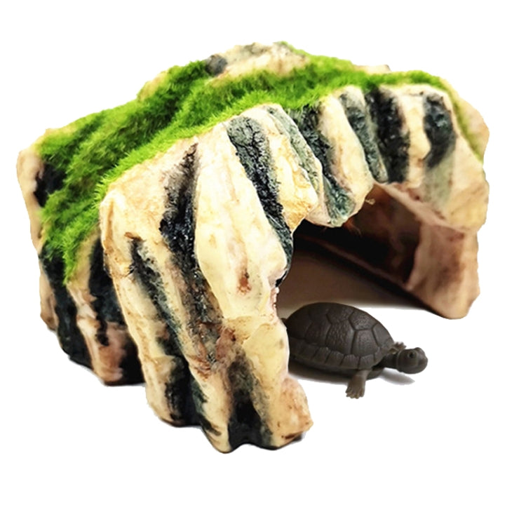 Flocked Caple Box Turtle Hiding Nest Moss Cave Turtle Cave Sunbed