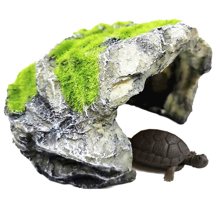 Flocked Caple Box Turtle Hiding Nest Moss Cave Turtle Cave Sunbed